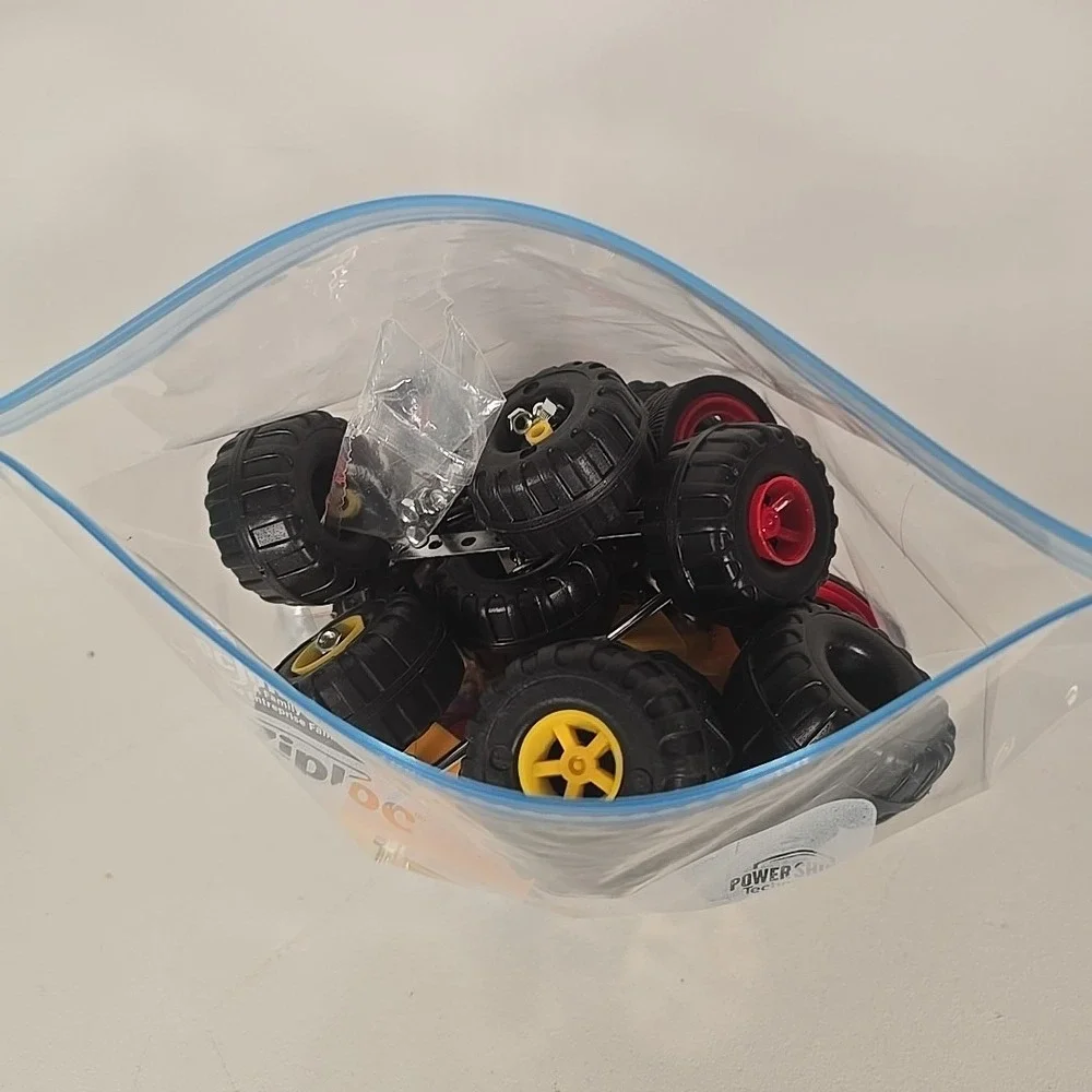 Lot Of All Terrain Vehicle Metal Construction Toy Set Wheels Battery Powered Axl